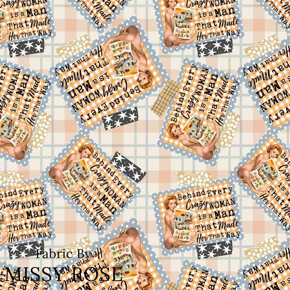 Design 303 Crazy Man Fabric – pre-order designer fabric Australia | Fabric by Missy Rose