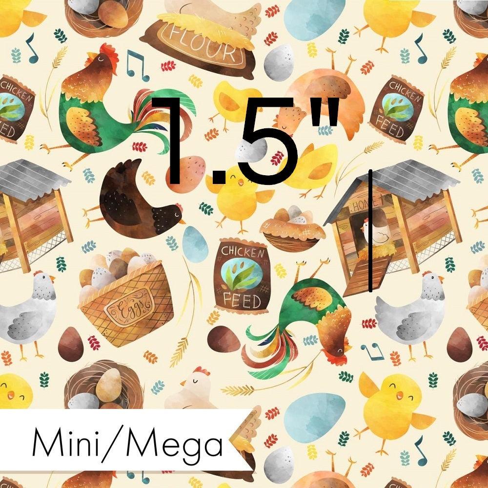 Design 305 Neutral Chicken Fabric – made-to-order custom fabric by the metre | Fabric by Missy Rose