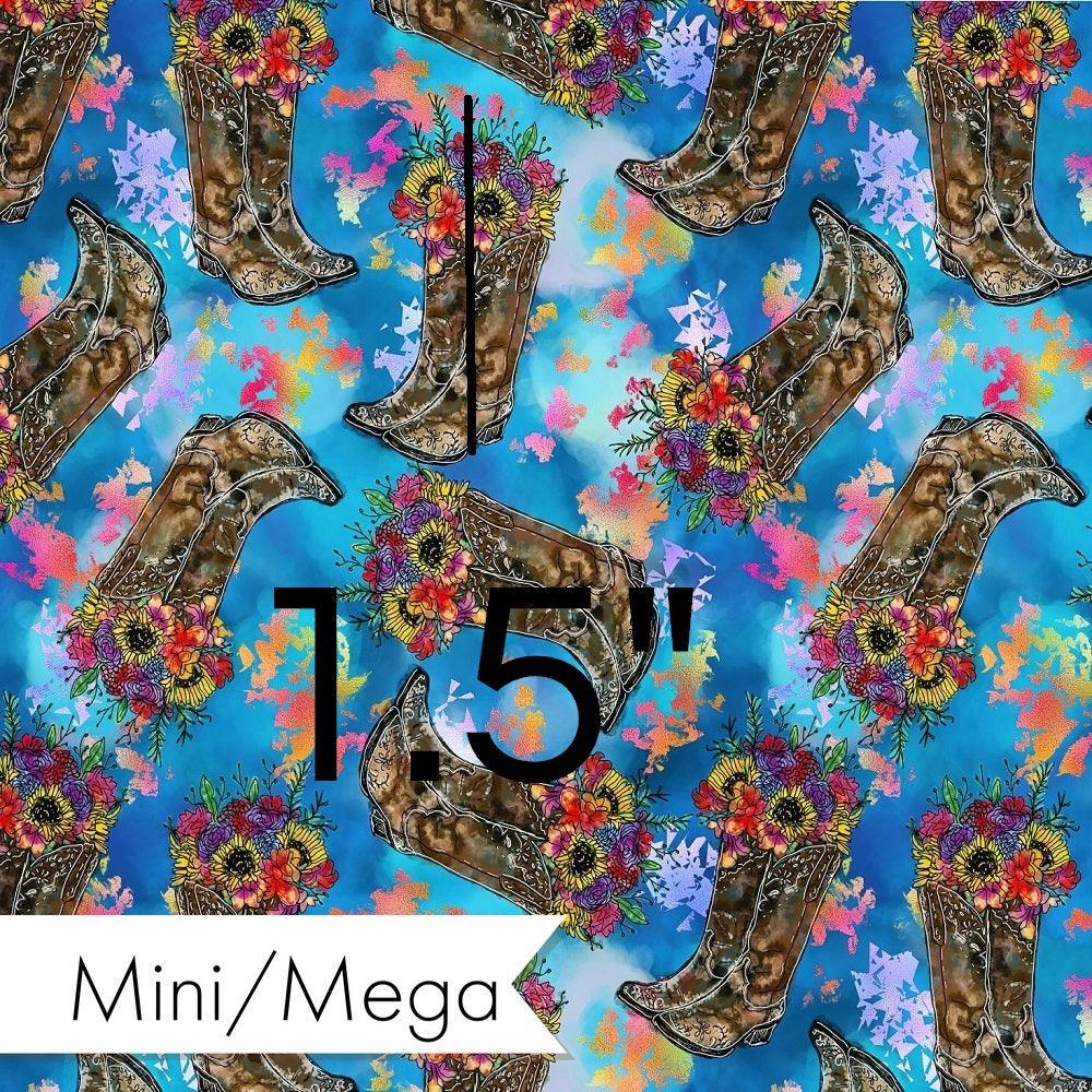 Design 307 Floral Cowgirl Boots fabric – custom printed pre-order fabric Australia | Fabric by Missy Rose