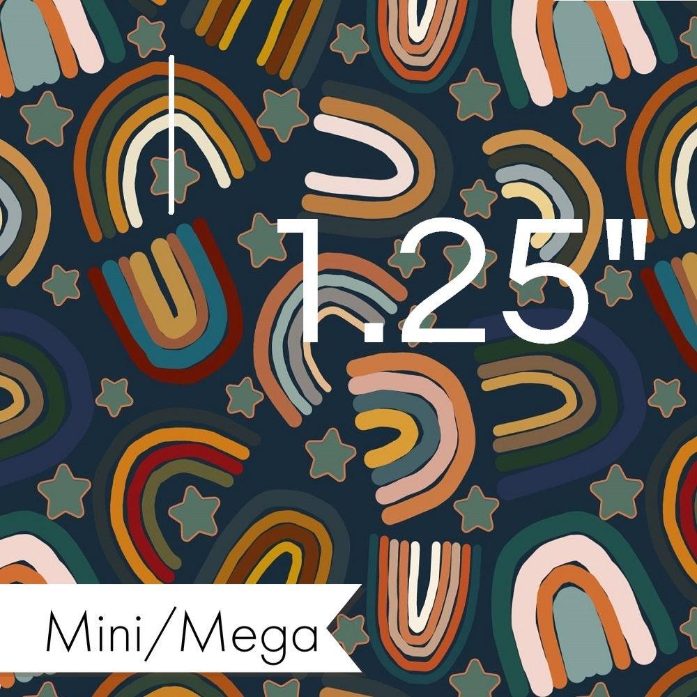 Design 309 Navy Rainbows Fabric – custom printed pre-order fabric Australia | Fabric by Missy Rose