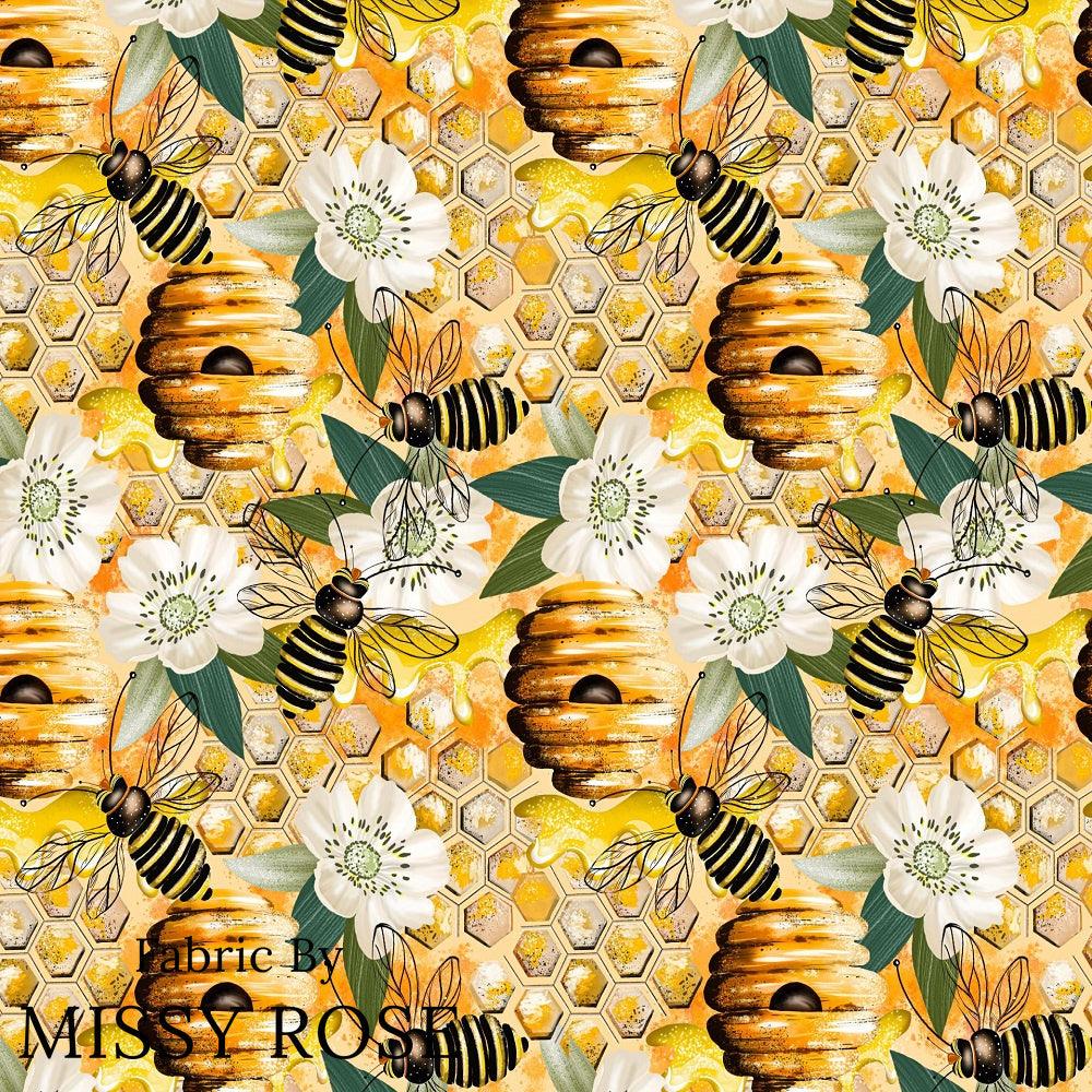 Design 31 Bee Hive Fabric – Australian custom printed fabric pre-order | Fabric by Missy Rose