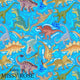 Design 311 - Blue Dinosaur Fabric