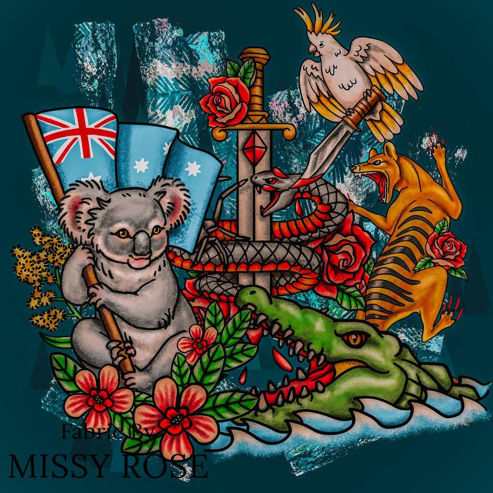 Design 313 Panel Fabric – Australian custom printed fabric pre-order | Fabric by Missy Rose