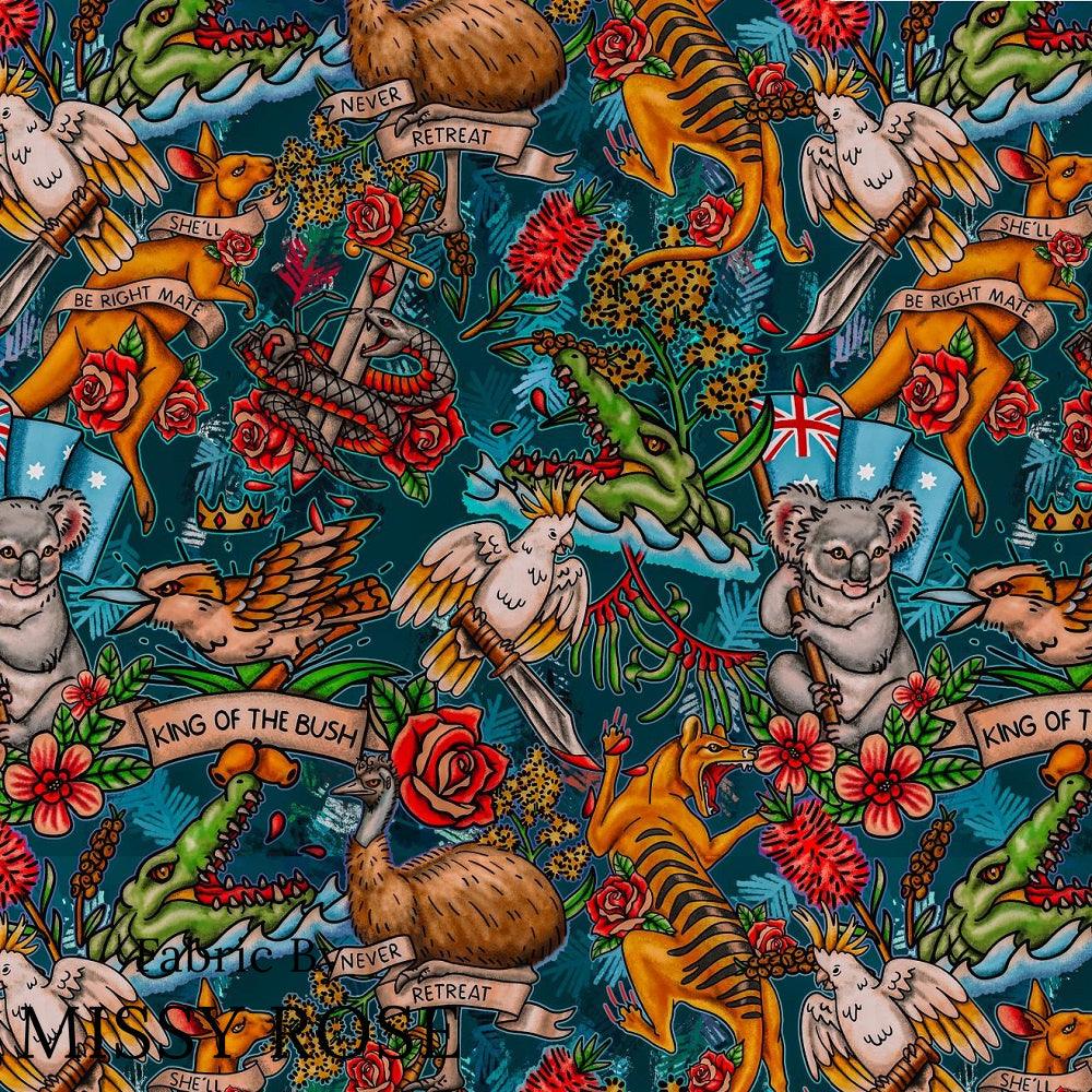 Design 313 Retro Australian Fabric – pre-order designer fabric Australia | Fabric by Missy Rose