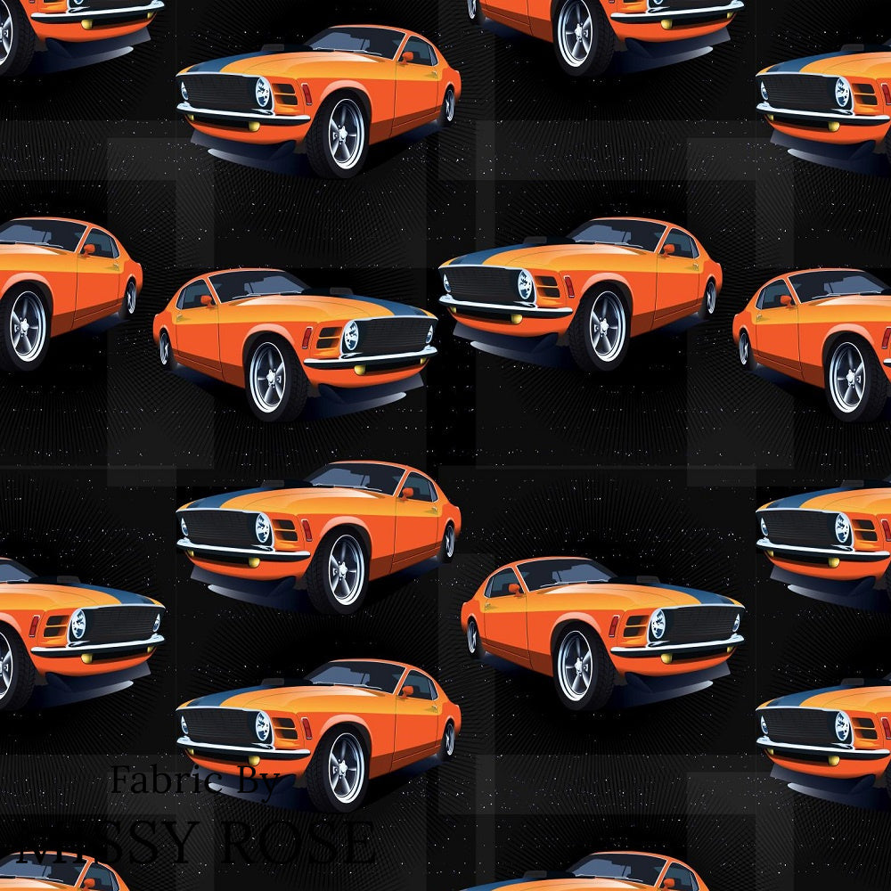 Design 32 - Orange Car Fabric