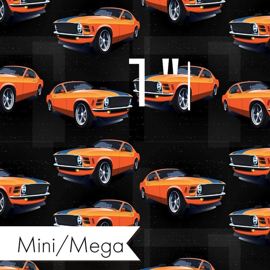 Design 32 - Orange Car Fabric