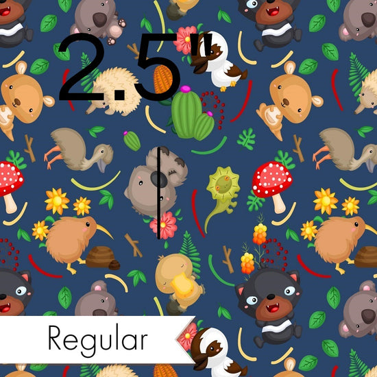 Design 320 - Navy Australian Animals Fabric