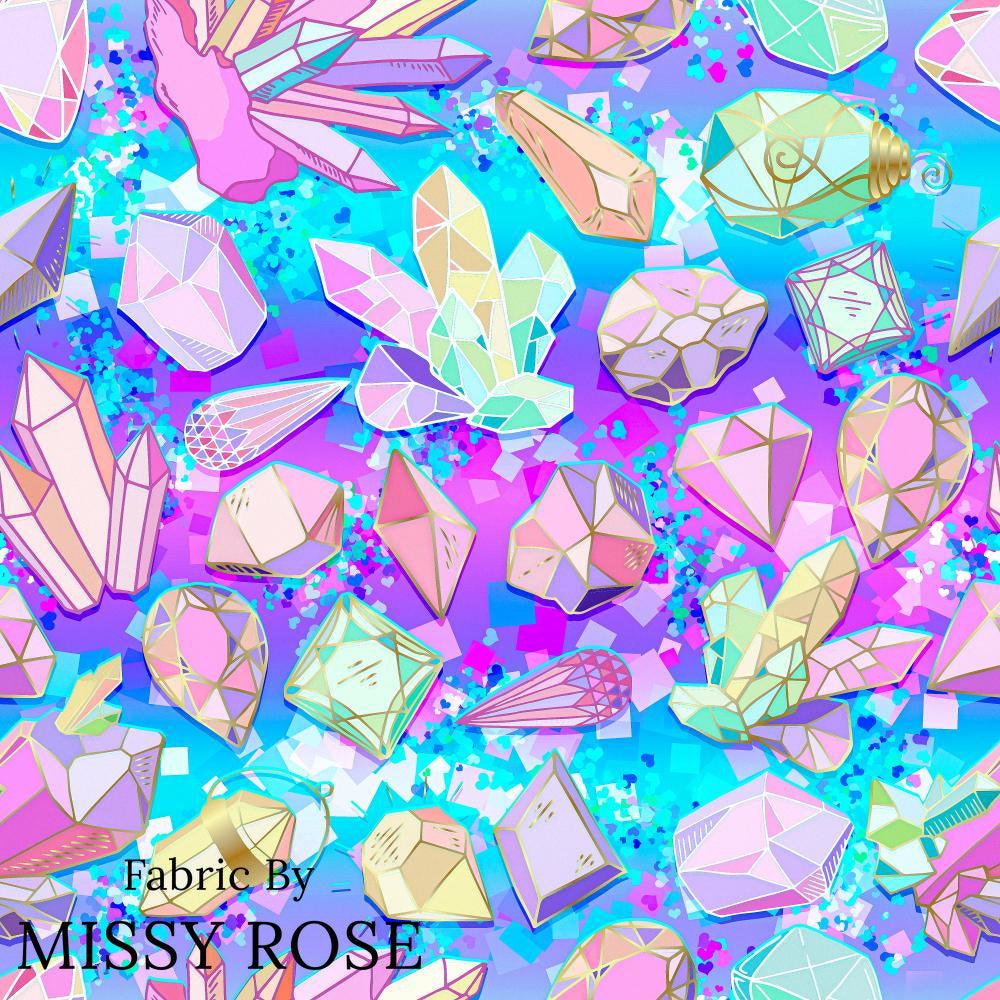 Design 327 Crystals Fabric – Australian custom printed fabric pre-order | Fabric by Missy Rose