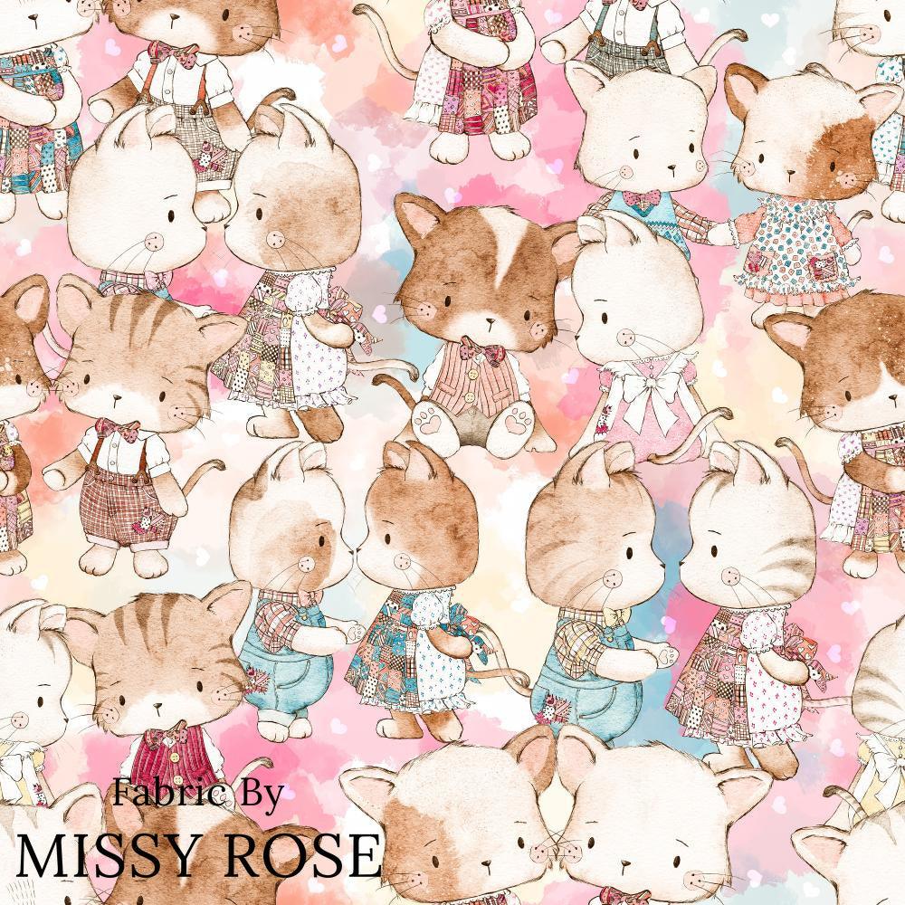 Design 329 Cute Cats Fabric – premium custom printed fabric for sewing | Fabric by Missy Rose