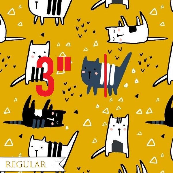 Design 33 - Mustard Cats Fabric - Fabric by Missy Rose Pre-Order