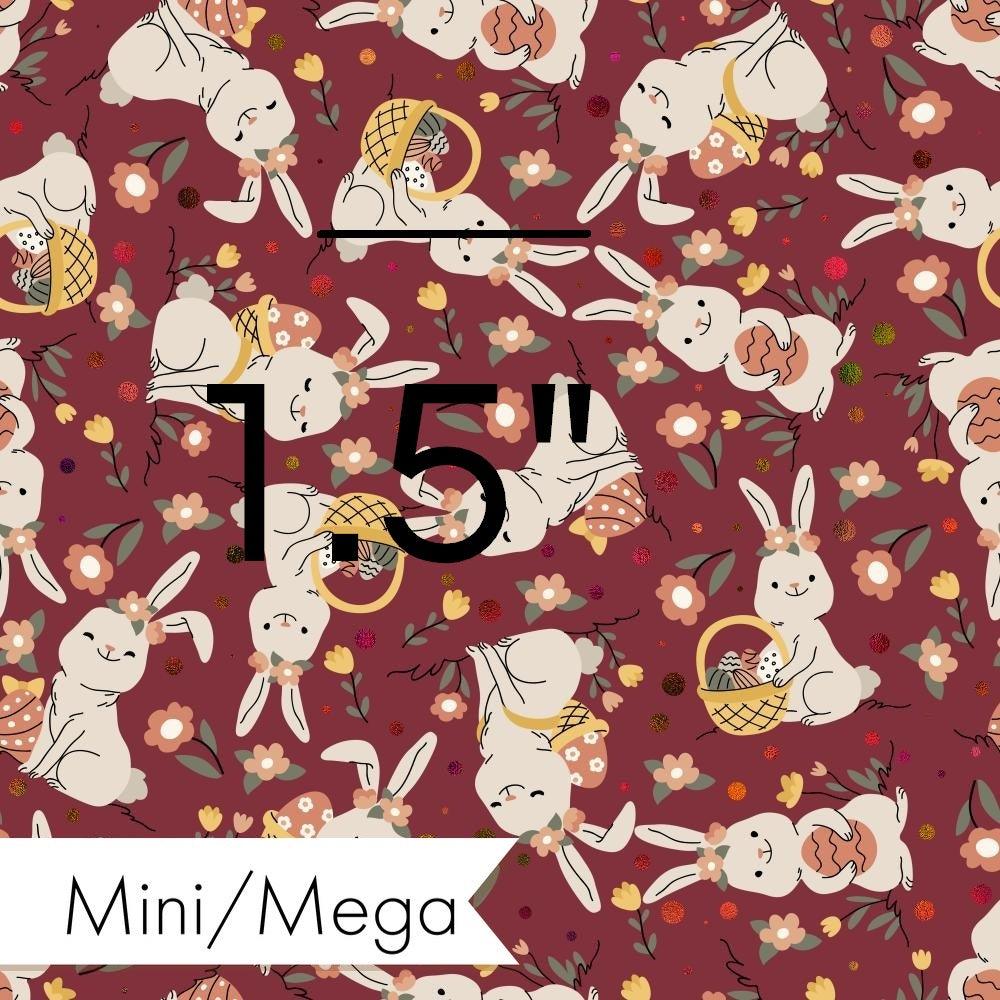 Design 330 Maroon Rabbit Fabric – custom printed pre-order fabric Australia | Fabric by Missy Rose