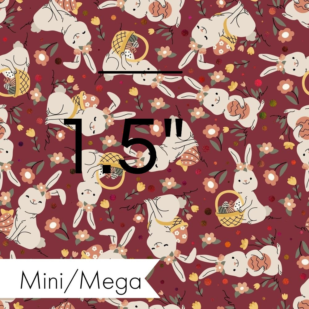 Design 330 - Maroon Rabbit Fabric