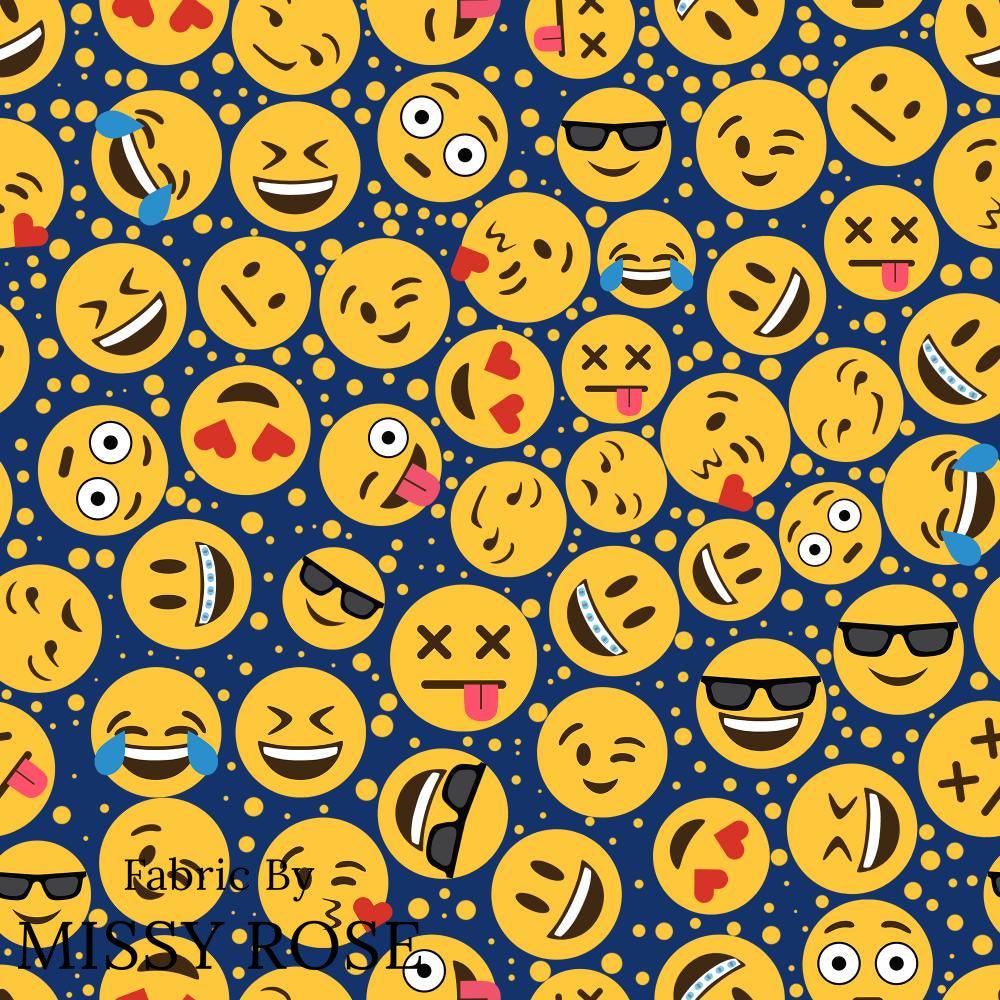 Design 332 Emoji Fabric – made-to-order custom fabric by the metre | Fabric by Missy Rose