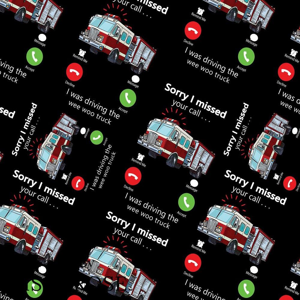 Design 334 Fireman Fabric – Australian custom printed fabric pre-order | Fabric by Missy Rose