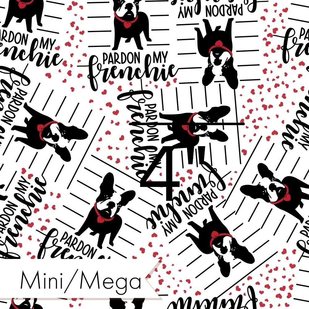 Design 335 Frenchie Heart Fabric – made-to-order custom fabric by the metre | Fabric by Missy Rose
