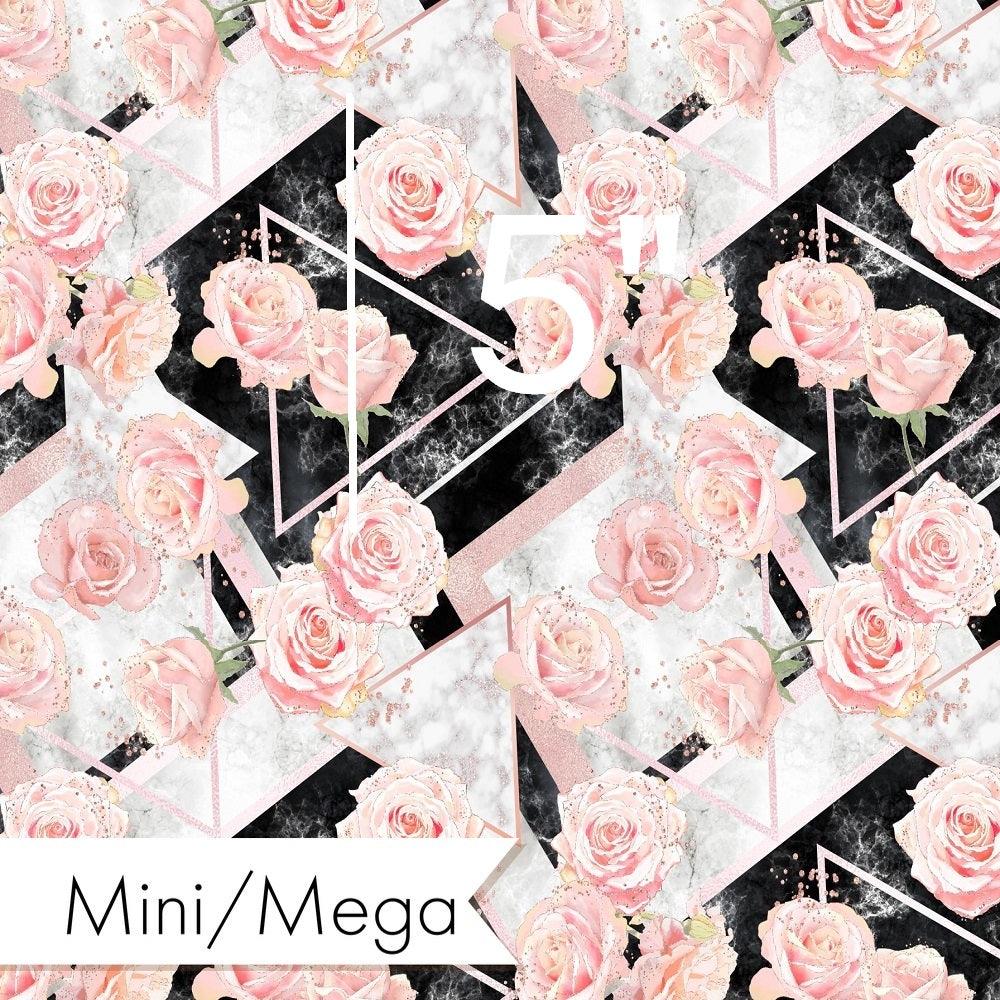 Design 336 Geometric Roses Fabric – custom printed pre-order fabric Australia | Fabric by Missy Rose