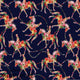 Design 342 - Navy Horse Fabric