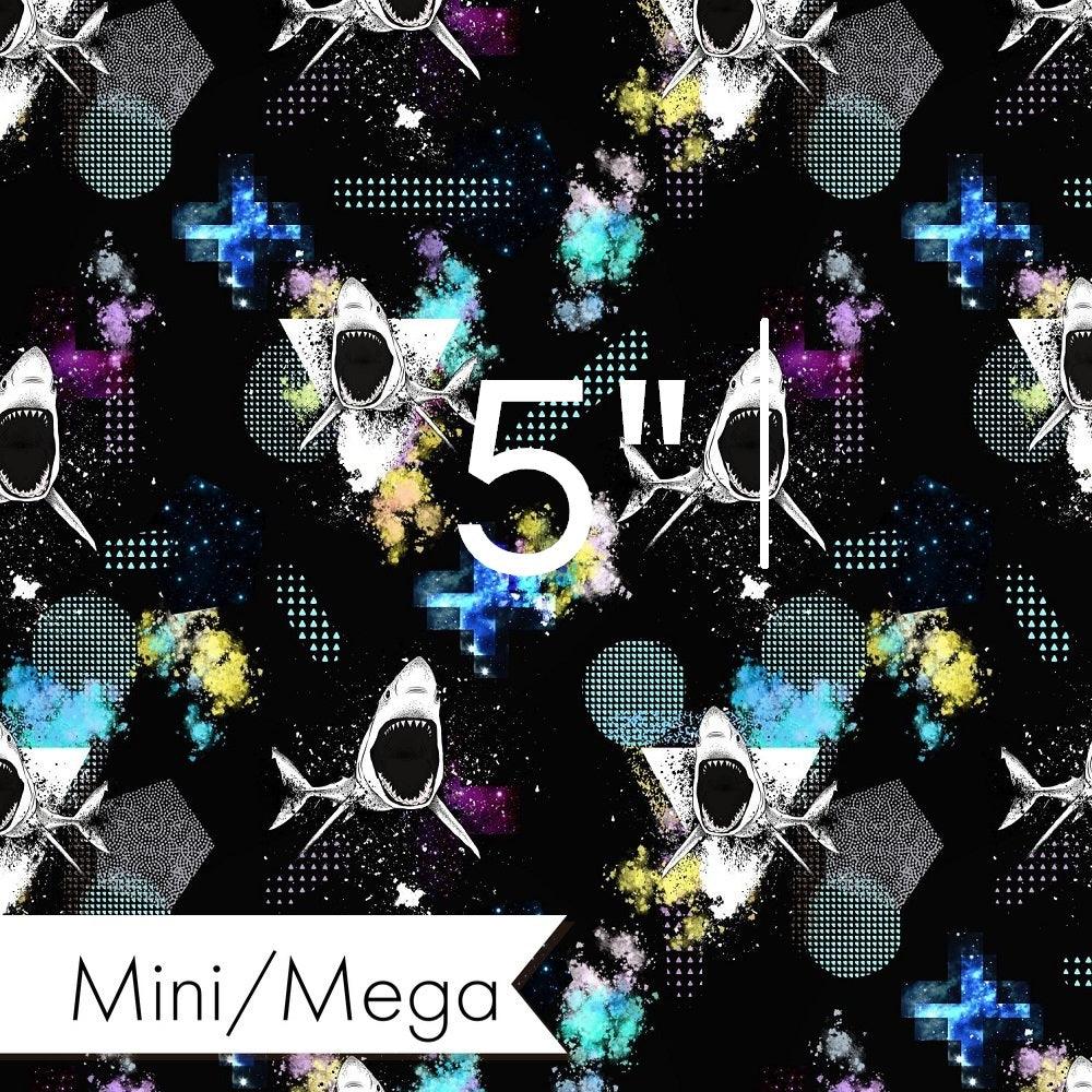 Design 344 Geometric Shark Fabric – custom printed pre-order fabric Australia | Fabric by Missy Rose
