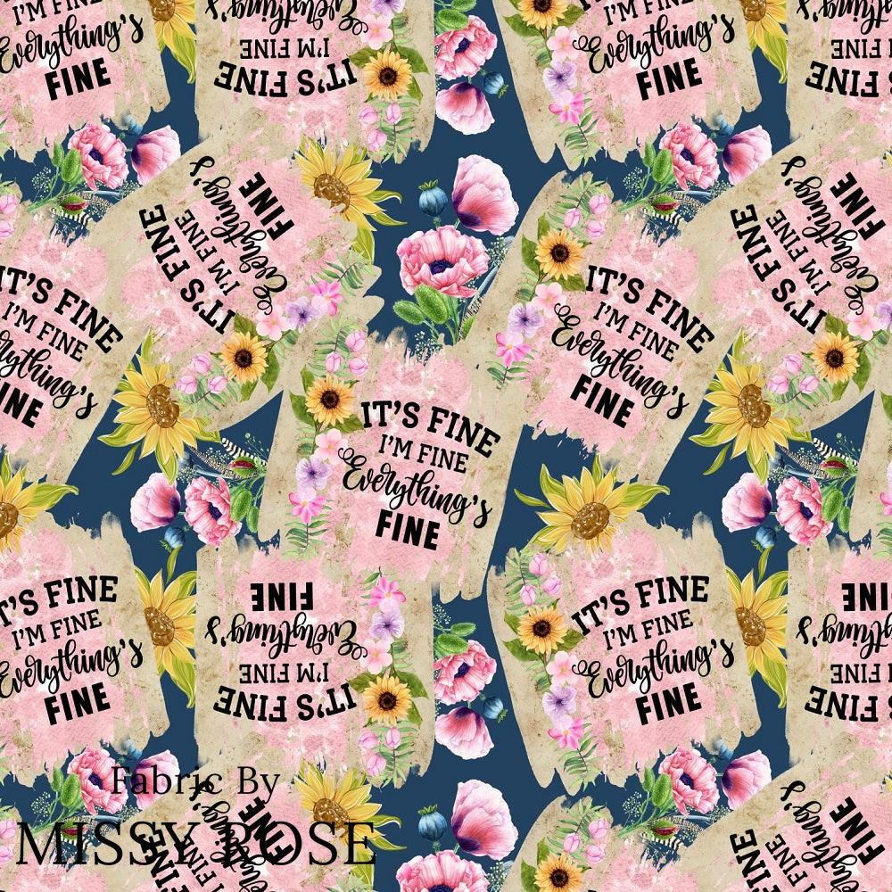 Design 346 Everything Fine Fabric – custom printed pre-order fabric Australia | Fabric by Missy Rose