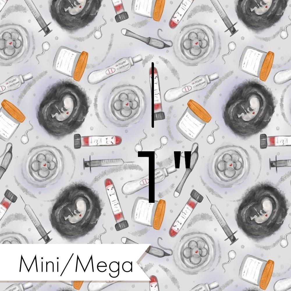 Design 347 Grey IVF Fabric – custom printed pre-order fabric Australia | Fabric by Missy Rose