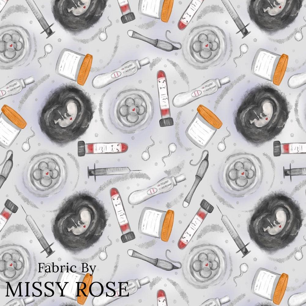 Design 347 Grey IVF Fabric – Australian custom printed fabric pre-order | Fabric by Missy Rose