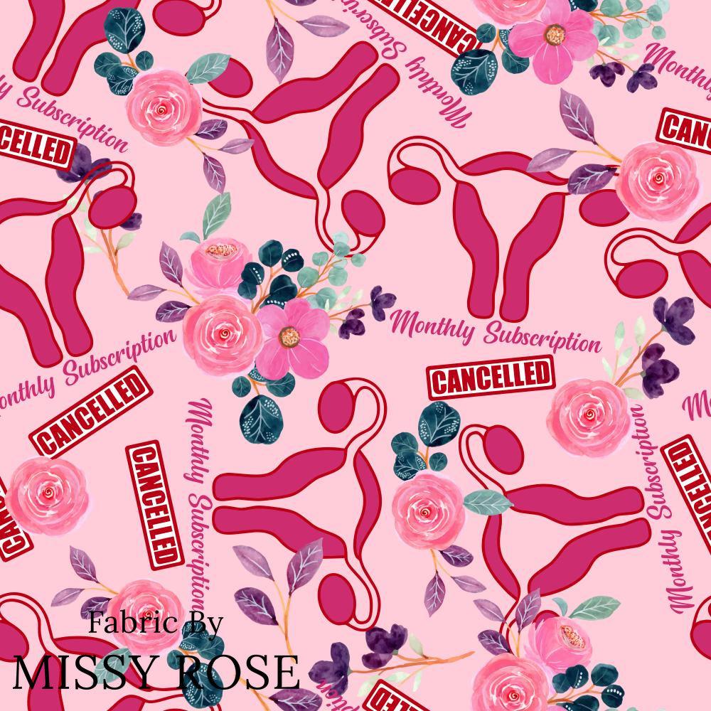 Design 353 Cancelled Fabric – premium custom printed fabric for sewing | Fabric by Missy Rose