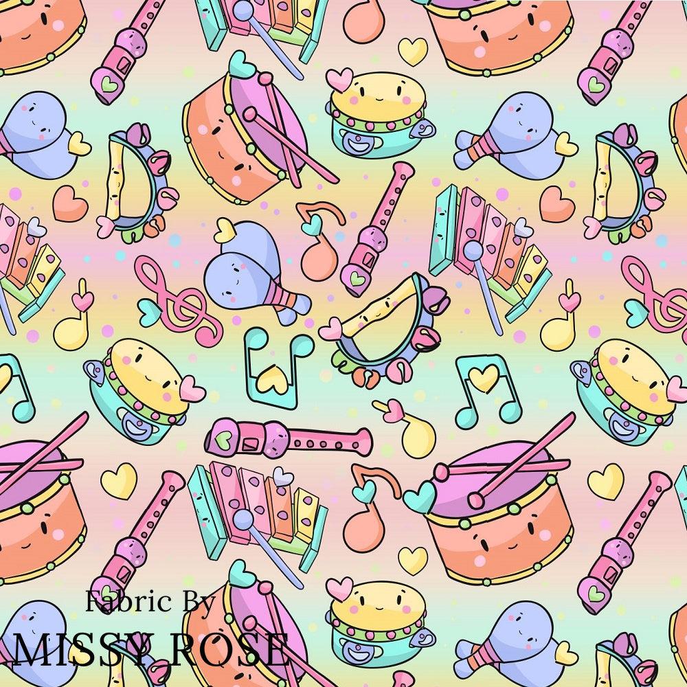 Design 355 Musical Instruments Fabric – pre-order designer fabric Australia | Fabric by Missy Rose