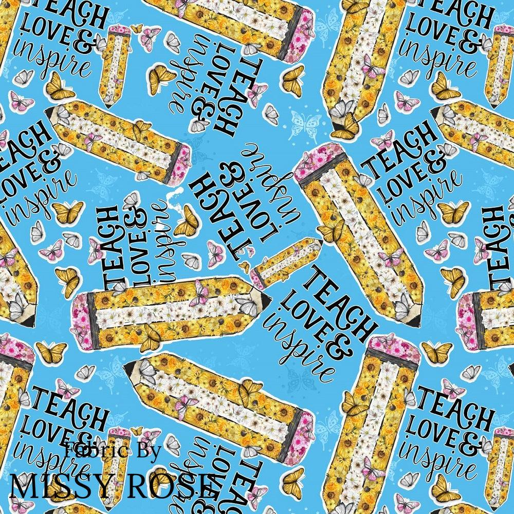 Design 36 Teacher Fabric – Australian custom printed fabric pre-order | Fabric by Missy Rose