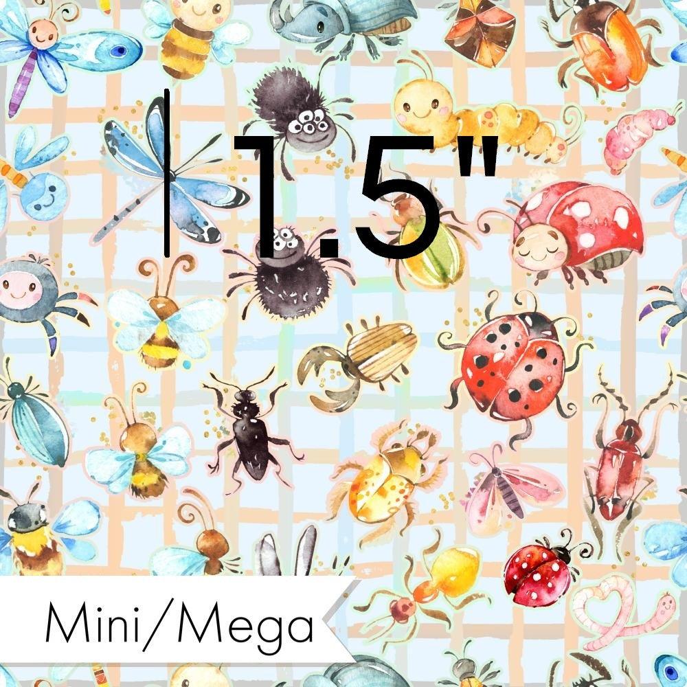 Design 362 Cute Plaid Insects Fabric – custom printed pre-order fabric Australia | Fabric by Missy Rose