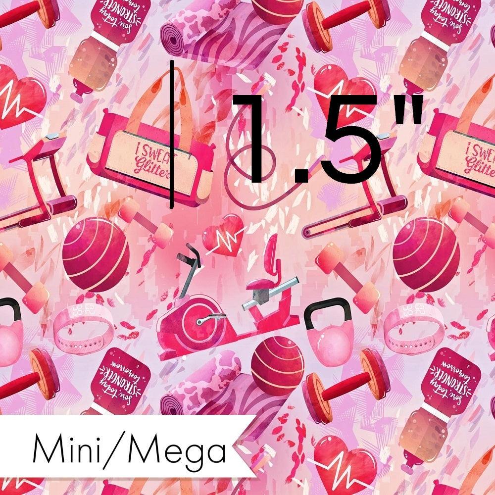 Design 366 Pink Gym Fabric – premium custom printed fabric for sewing | Fabric by Missy Rose
