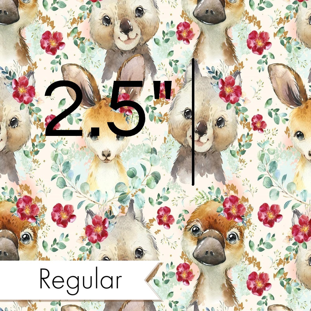 Design 367 - Floral Australian Animals Fabric