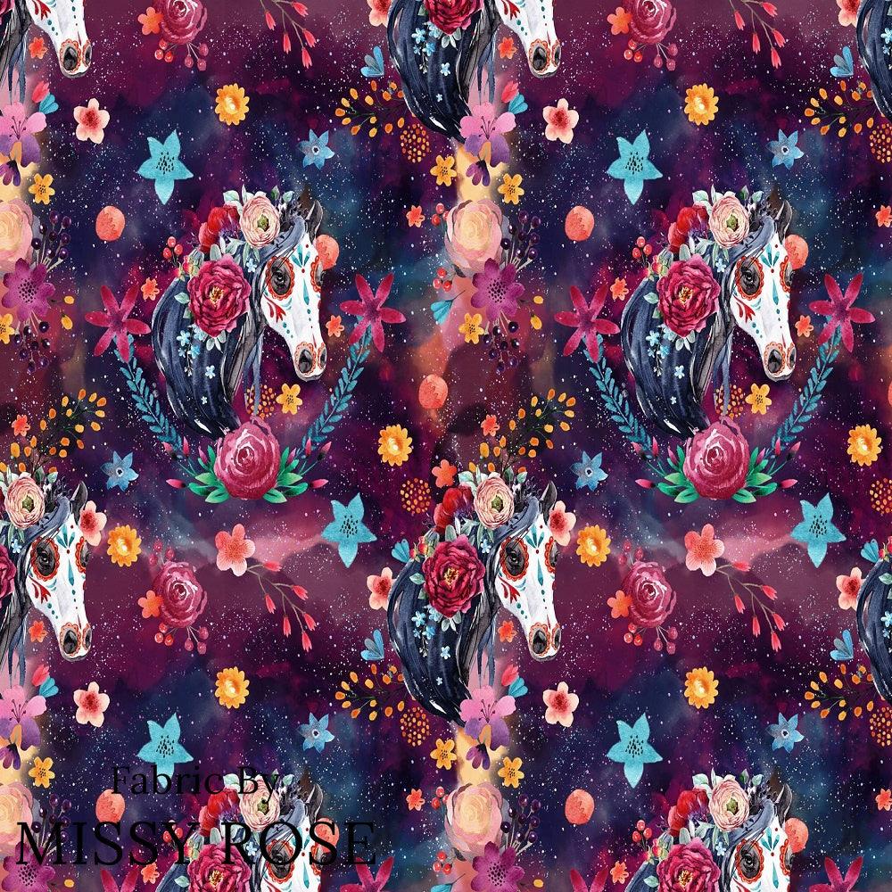 Design 369 Horse Fabric – made-to-order custom fabric by the metre | Fabric by Missy Rose