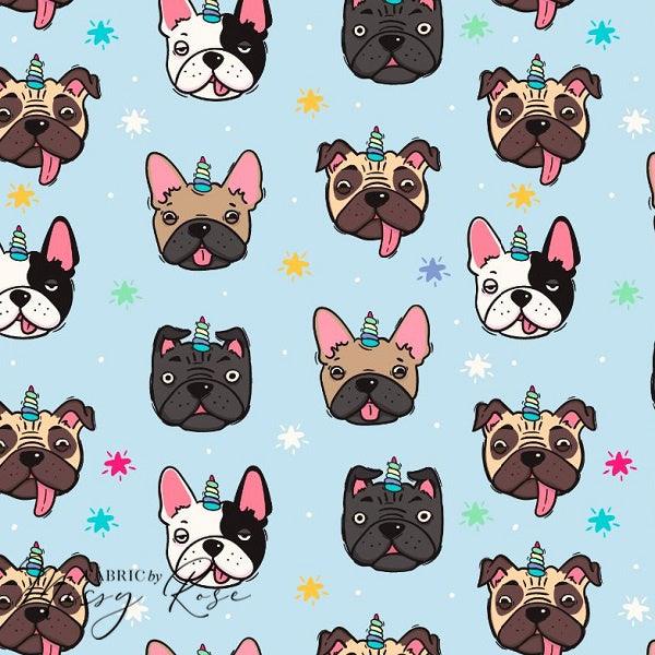 Design 37 - Uni Pugs Fabric - Fabric by Missy Rose Pre-Order
