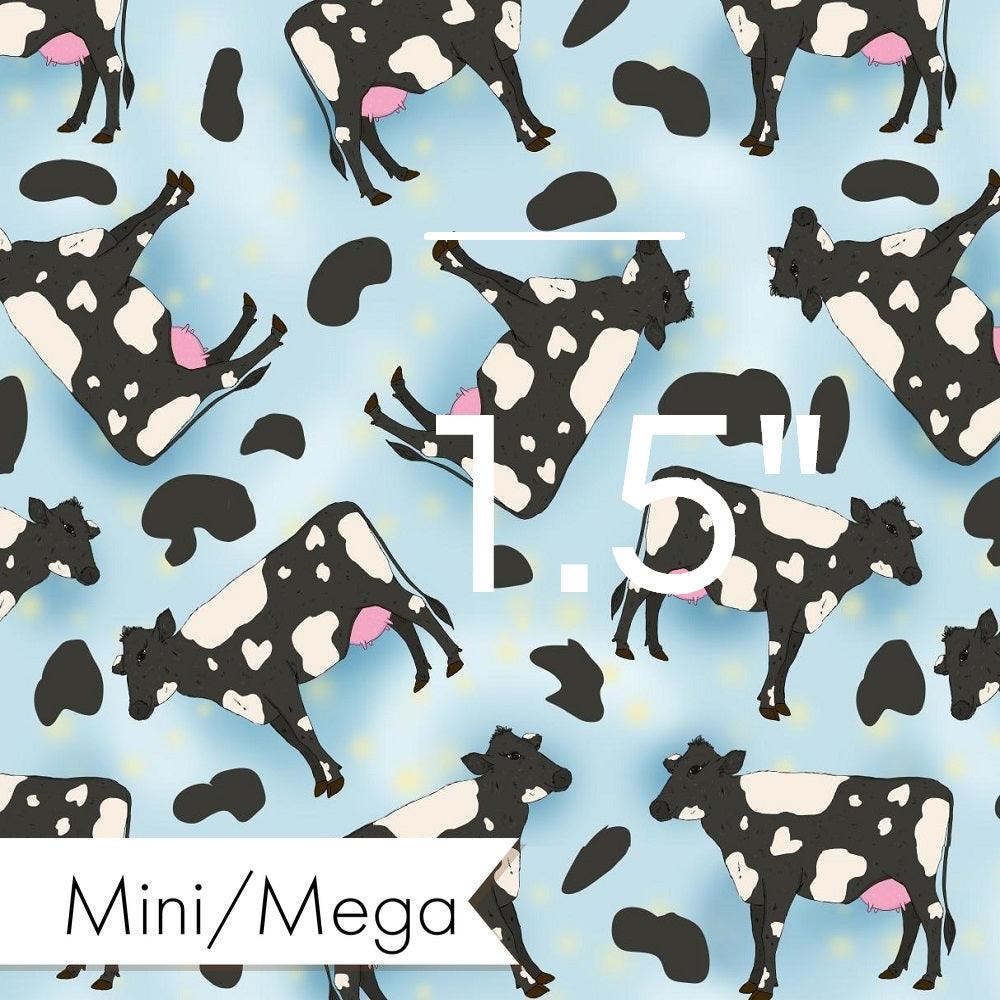 Design 371 Blue Cow Fabric – premium custom printed fabric for sewing | Fabric by Missy Rose
