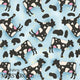Design 371 - Blue Cow Fabric