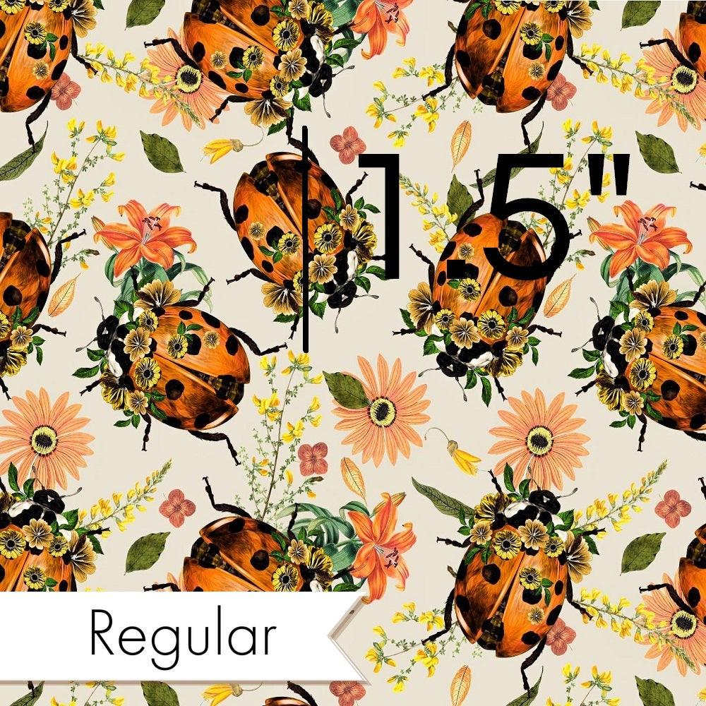 Design 373 Floral Lady Beetle Fabric – made-to-order custom fabric by the metre | Fabric by Missy Rose