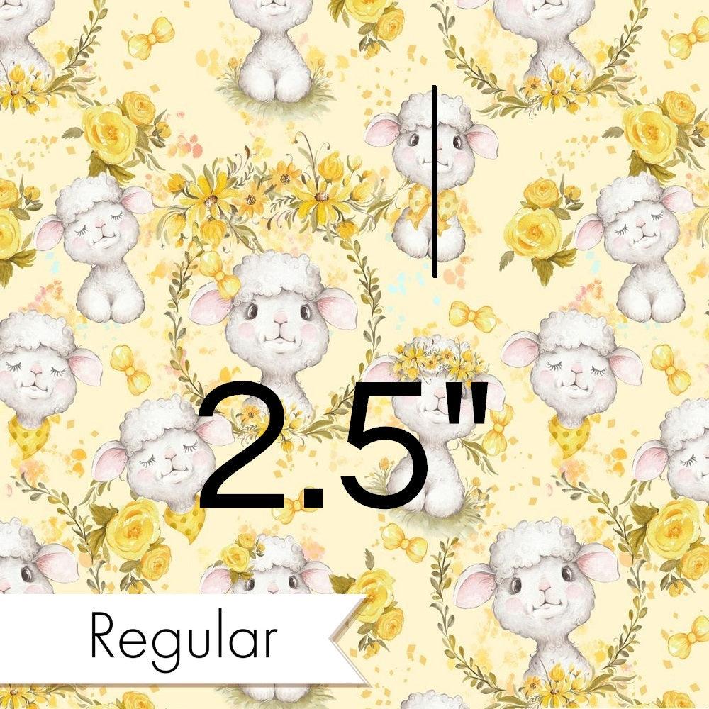 Design 374 Yellow Lamb Fabric – premium custom printed fabric for sewing | Fabric by Missy Rose