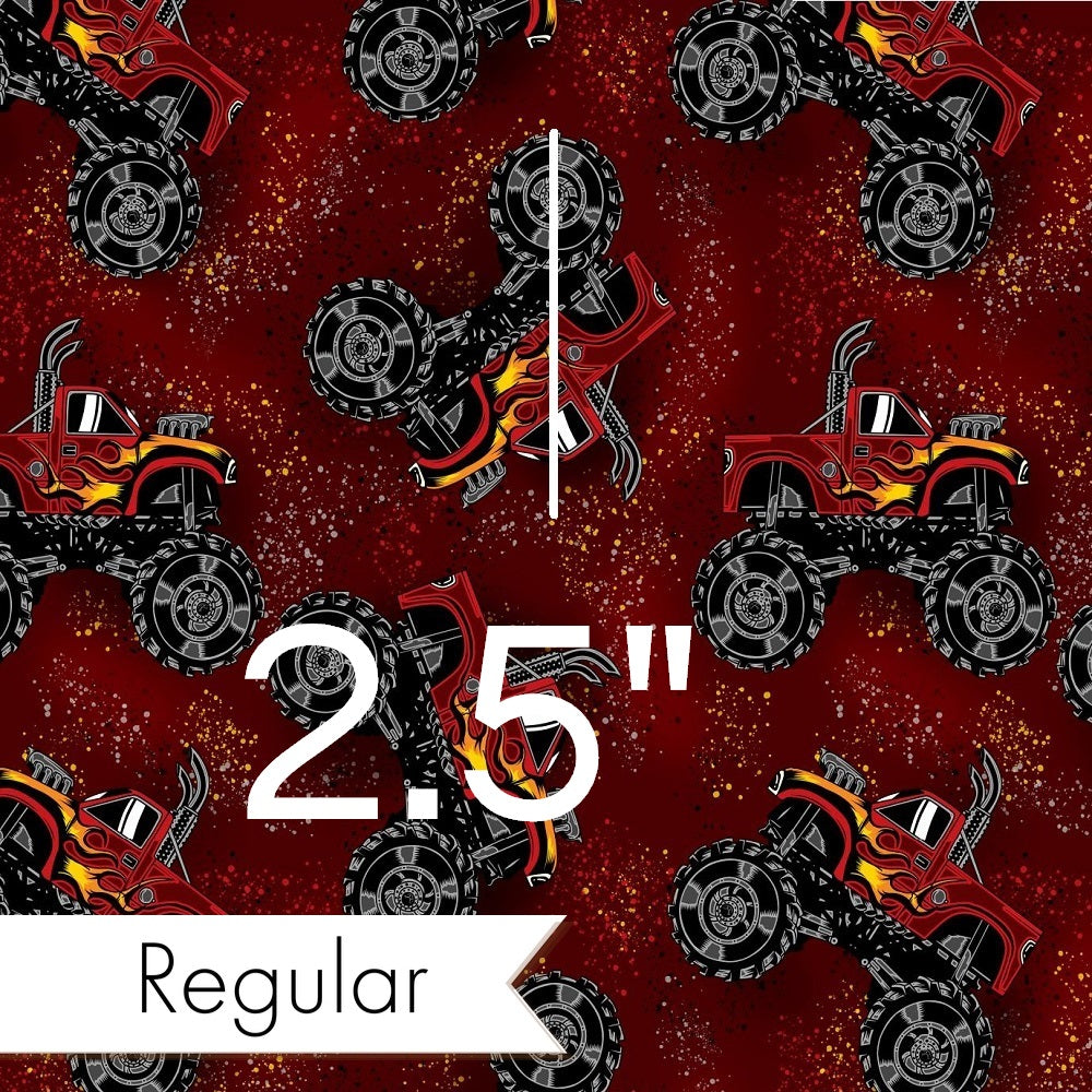 Design 376 - Red Monster Truck Fabric