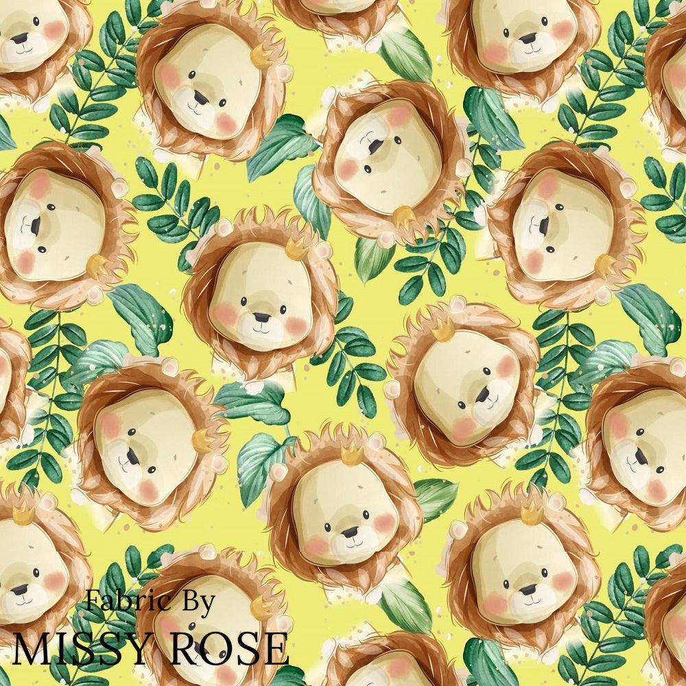 Design 378 Yellow Lion Fabric – pre-order designer fabric Australia | Fabric by Missy Rose