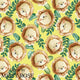 Design 378 - Yellow Lion Fabric