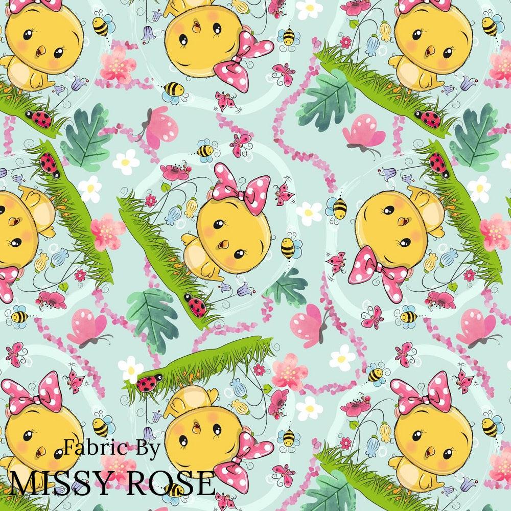 Design 38 Cute Chick Fabric – custom printed pre-order fabric Australia | Fabric by Missy Rose