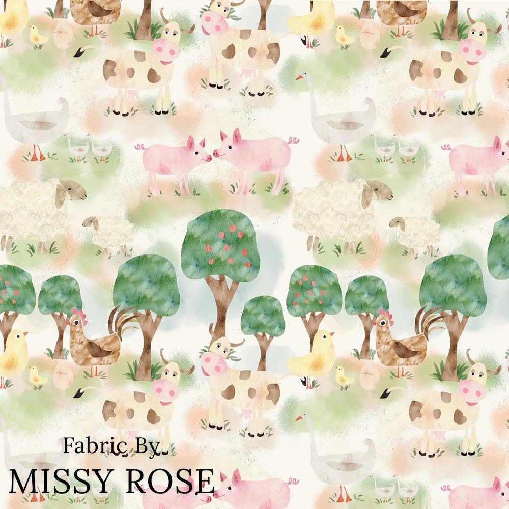 Design 387 Farm Yard Fabric – Australian custom printed fabric pre-order | Fabric by Missy Rose