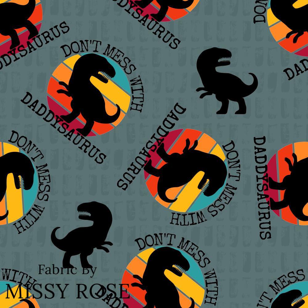 Design 39 Daddysaurus Fabric – pre-order designer fabric Australia | Fabric by Missy Rose