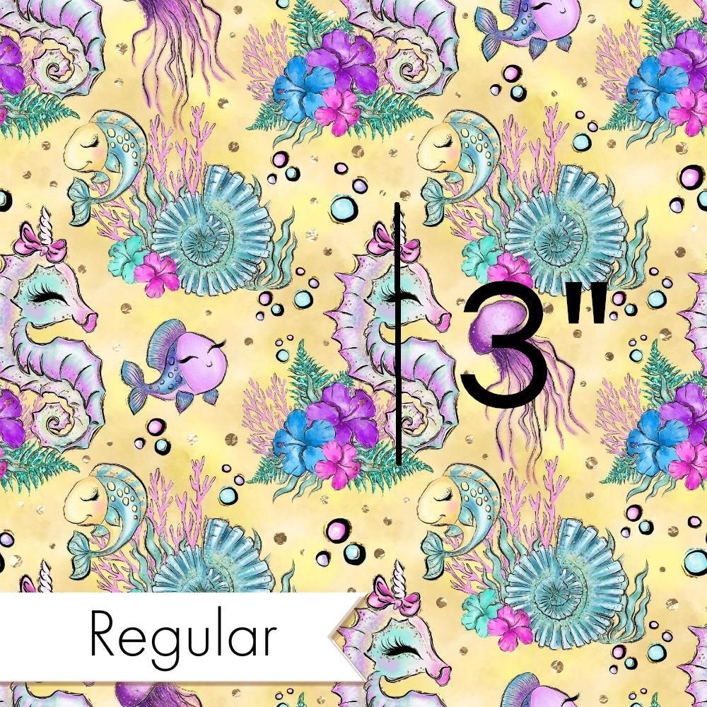 Design 392 Yellow Sea Horse Fabric – custom printed pre-order fabric Australia | Fabric by Missy Rose