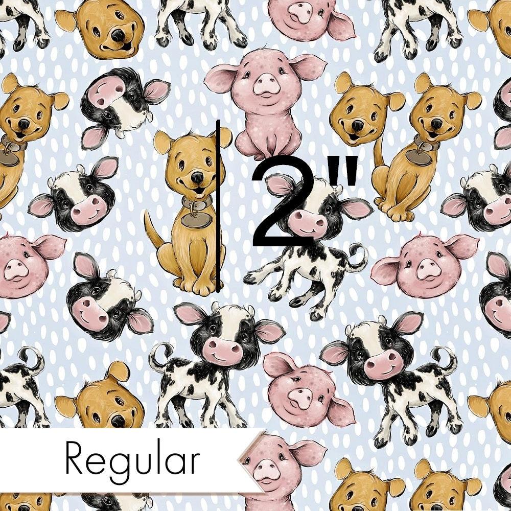 Design 4 Blue Farm Fabric – premium custom printed fabric for sewing | Fabric by Missy Rose