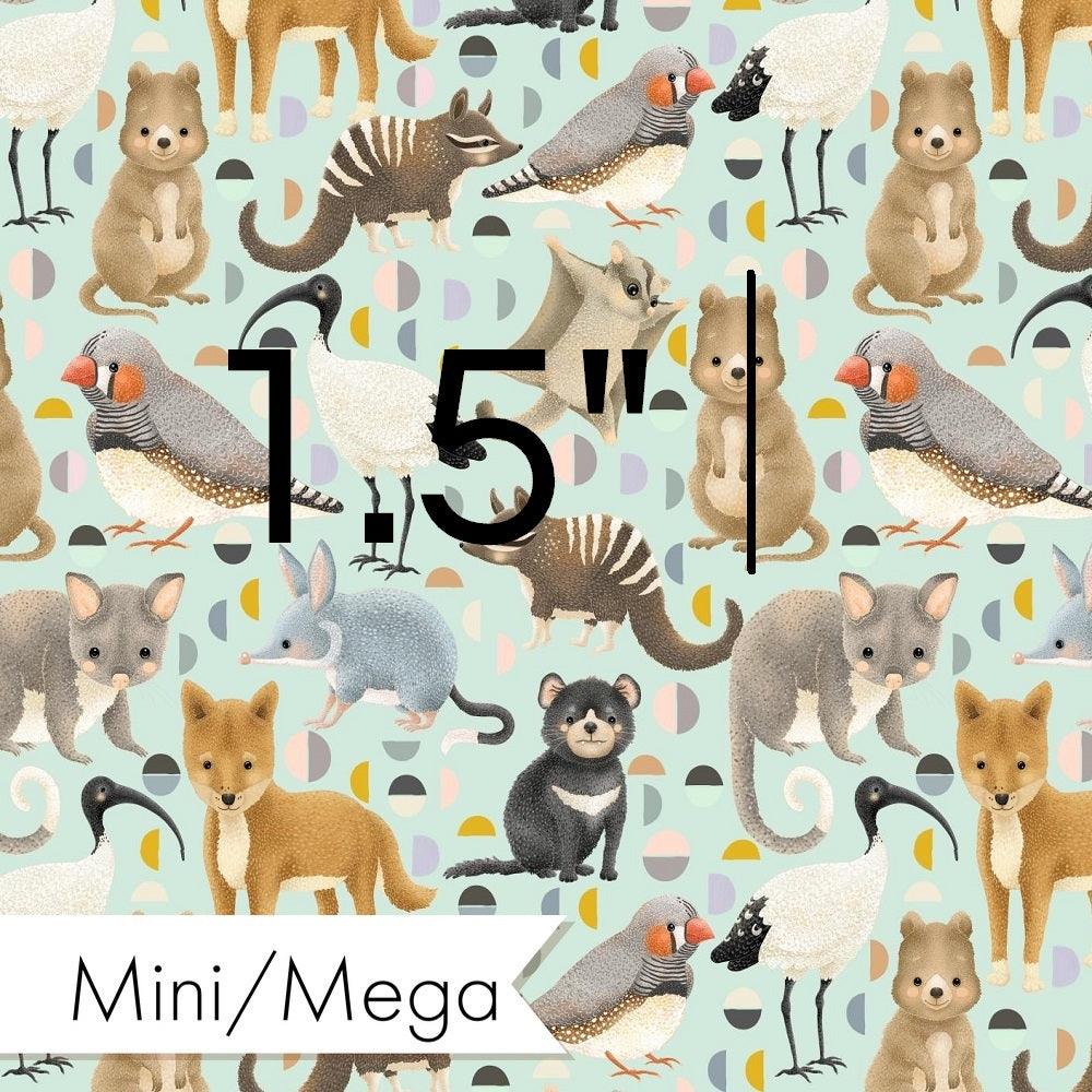 Design 401 Light Blue Australian Animals Fabric – premium custom printed fabric for sewing | Fabric by Missy Rose
