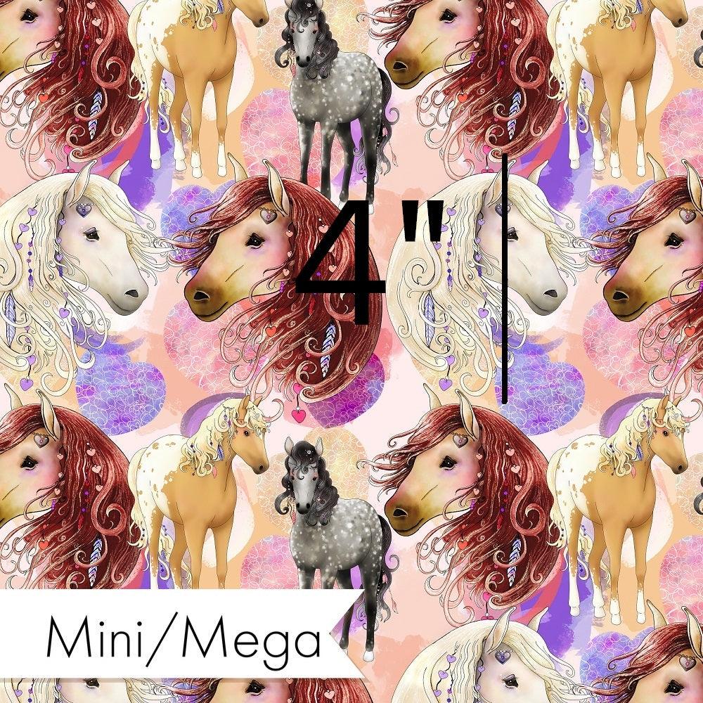Design 402 Boho Horses Fabric – made-to-order custom fabric by the metre | Fabric by Missy Rose