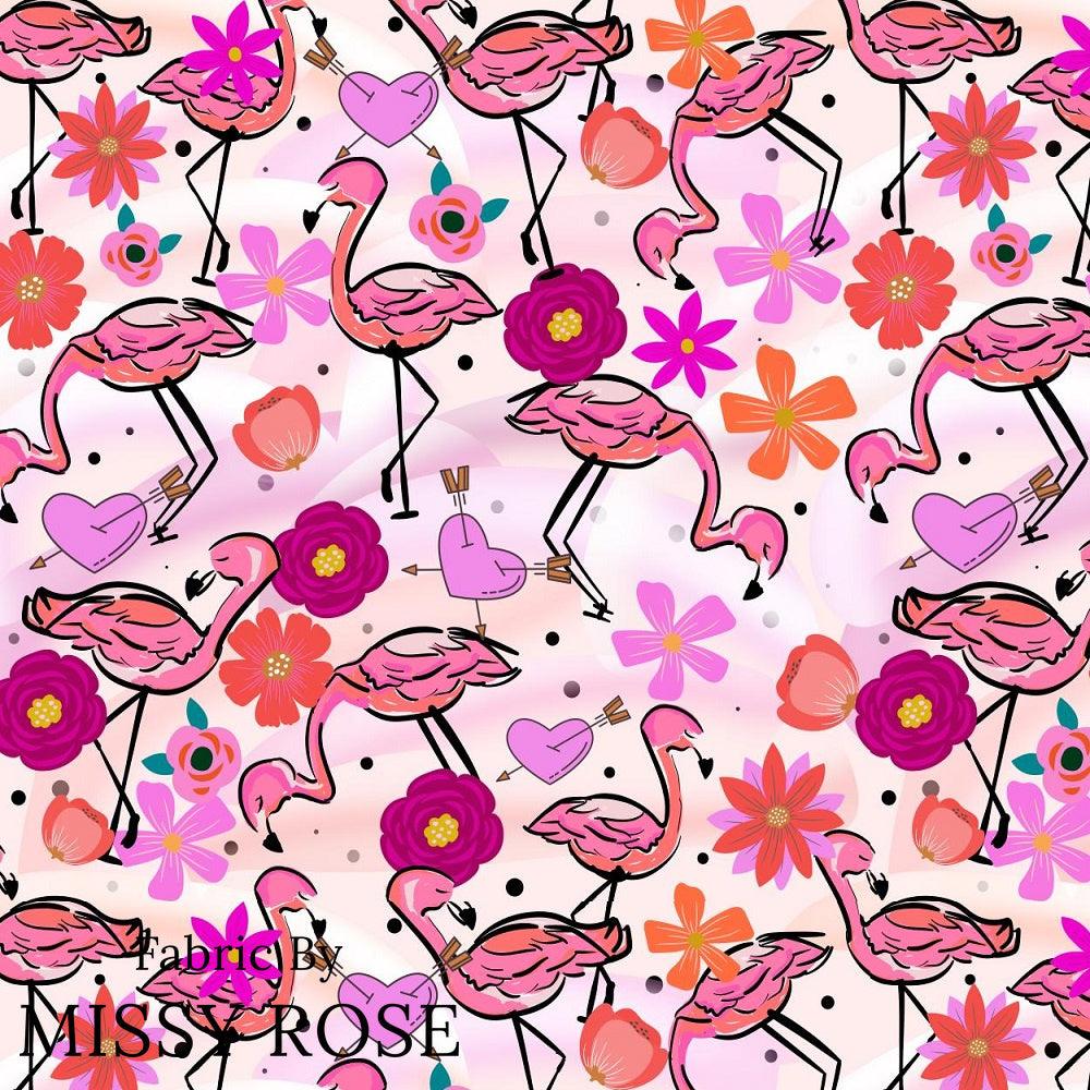 Design 407 Fabulous Flamingo Fabric – Australian custom printed fabric pre-order | Fabric by Missy Rose