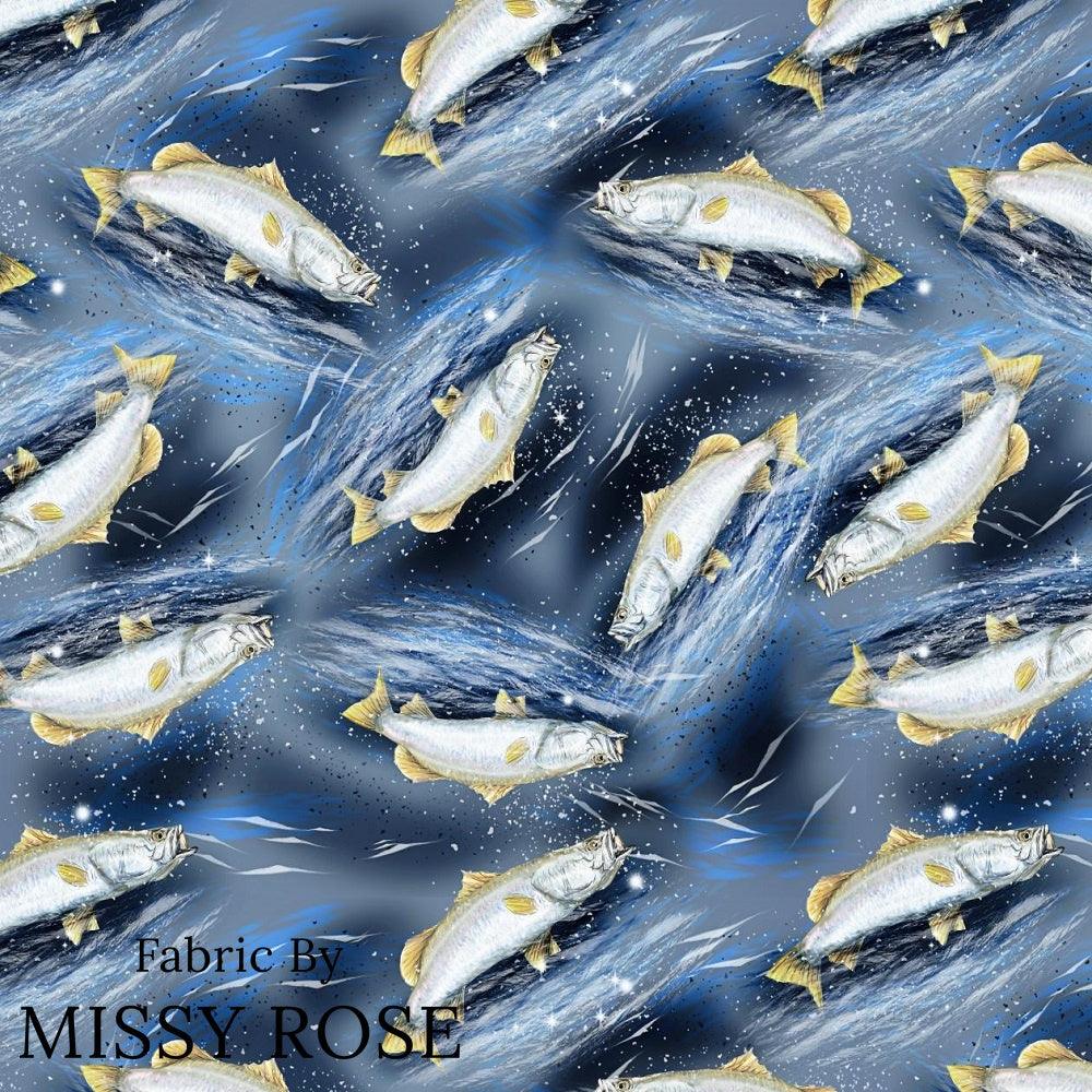 Design 410 Barramundi Fabric – premium custom printed fabric for sewing | Fabric by Missy Rose