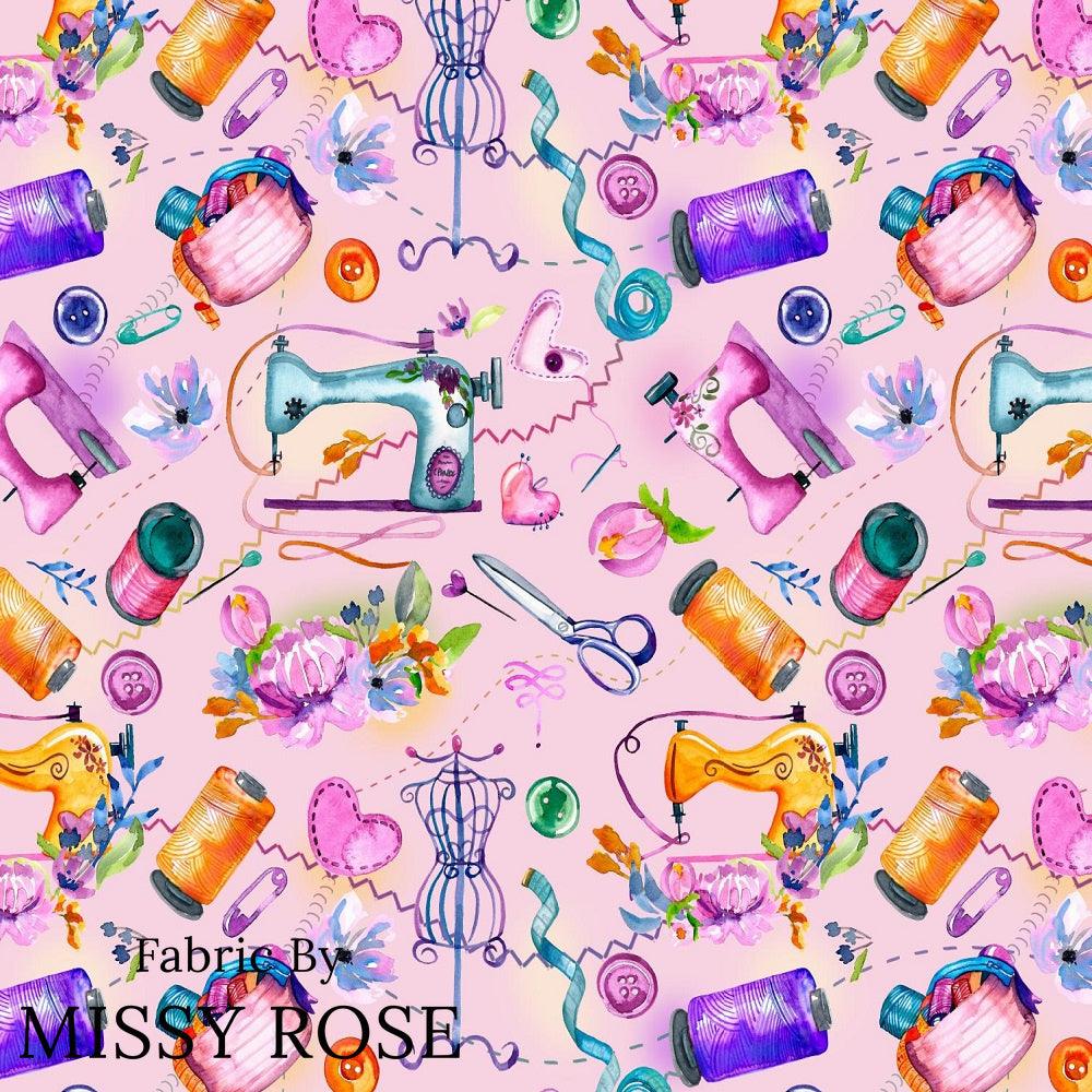 Design 413 Pink Sewing Fabric – pre-order designer fabric Australia | Fabric by Missy Rose